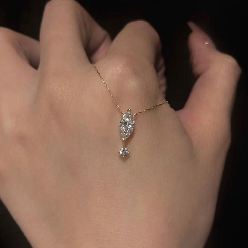 Подвеска-капля воды с цирконом для женщин, простое темпераментное универсальное ювелирное изделие, подарки, опт