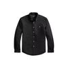 Polo Ss23 Solid Color Logo Embroidered Long Sleeve Shirt Men Shirts Black 710767828-001