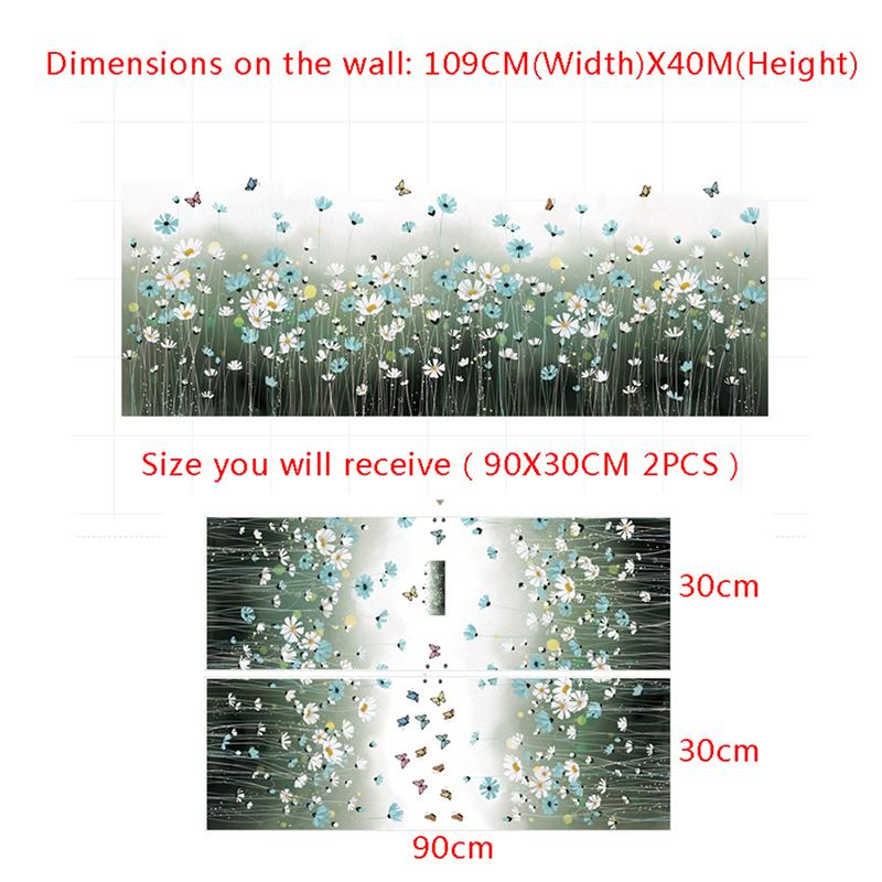 Cartoon Botanical Floral Wall Sticker Home Living Room Decor Vinyl Wall Decal