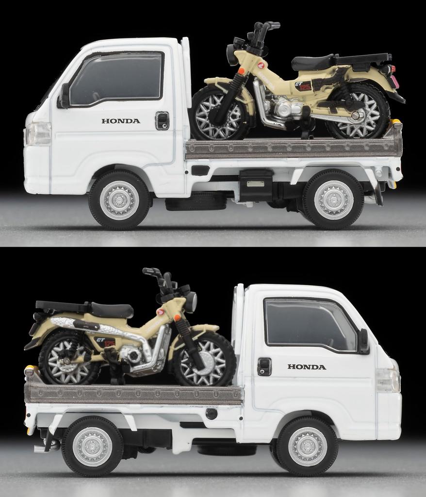 TOMYTEC Tomica Limited Vintage Neo Honda Acty Truck Motorcycle Store Технические характеристики белого завершенного продукта с Honda Cub LV-N330a CT125/Hunter