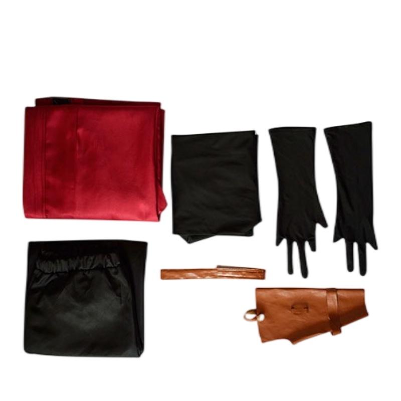 Red And Pink Stanbiet Cosplay Costume Set With Coat Pants Gloves Glasses And Wristbands