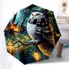 1pc Hogwarts Owl Night Scene Umbrella with Plastic Handle,Cartoon Pattern,Suitable for All Seasons Multi-functional Umbrella363