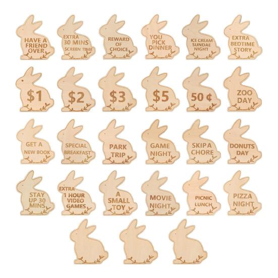 27 шт. пасхальных яиц для детей, семейные пасхальные яйца, наполнители для корзинок, деревянные погашаемые наградные жетоны с выгравированными высказываниями