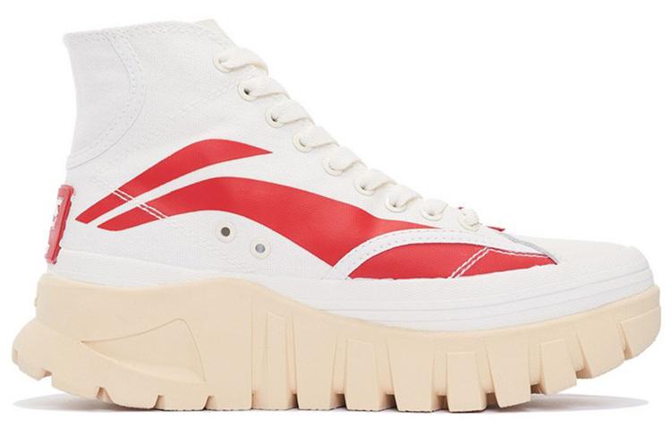 Li Ning Текстиль с волнистым рисунком, кожаная амортизация, нескользящая, износостойкая, увеличивающая рост, высокие, повседневная обувь AZGS090-1