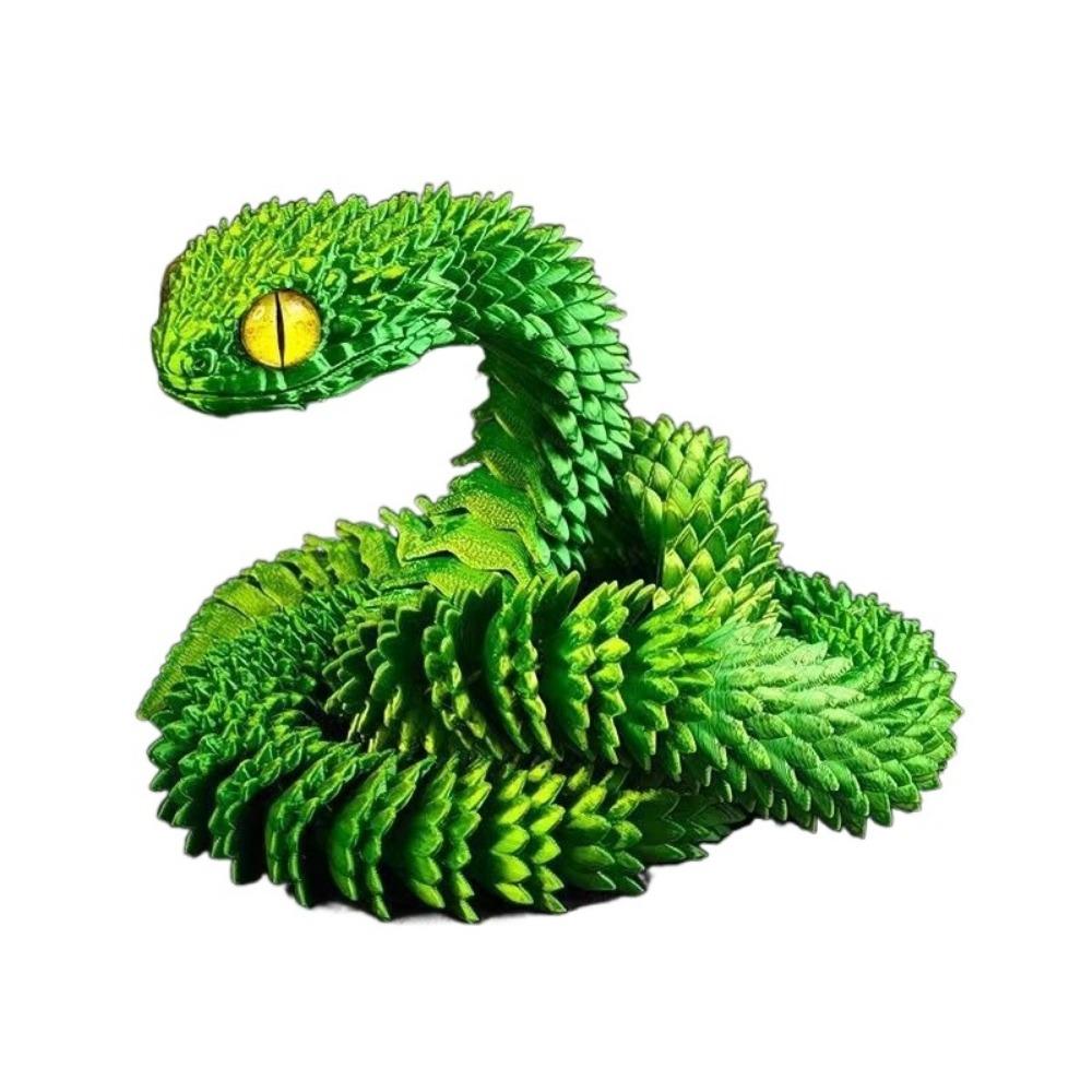 Realistic 3D Printed Snake 30/45cm 3D Printing Model Exquisite Animal Simulation Model Home Decor