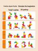 Магнитная головоломка Танграм для детей 3-6 лет - Развивающая игрушка для детей первого класса и детского сада
