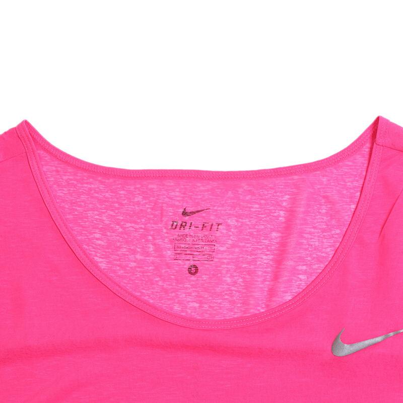 Nike Футболка с круглым вырезом и логотипом, быстросохнущая, с рукавами «летучая мышь», женская, пурпурная, 719871-639