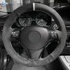 Car Steering Wheel Suede Leather Cover Trim For BMW M Sport 1 3 Series E81 E82 E87 E88 M3 E90 E92 E93 2008-2013 X1 E84 2011