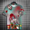 Men's T-Shirt Kids T Shirts 3D Santa Claus Printed Short Sleeve Christmas T-Shirt Trendy Christmas Casual Clothing Tops
