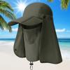 Unisex Outdoor Fishing Hat UV Protection Neck Face Flap Hat Breathable Removable Sunshade Hat Quick Drying for Riding Fishing