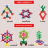 60/400PCS Plum Blossom Building Blocks 3D Bricks Toys Baby Snowflake Building Blocks Toys