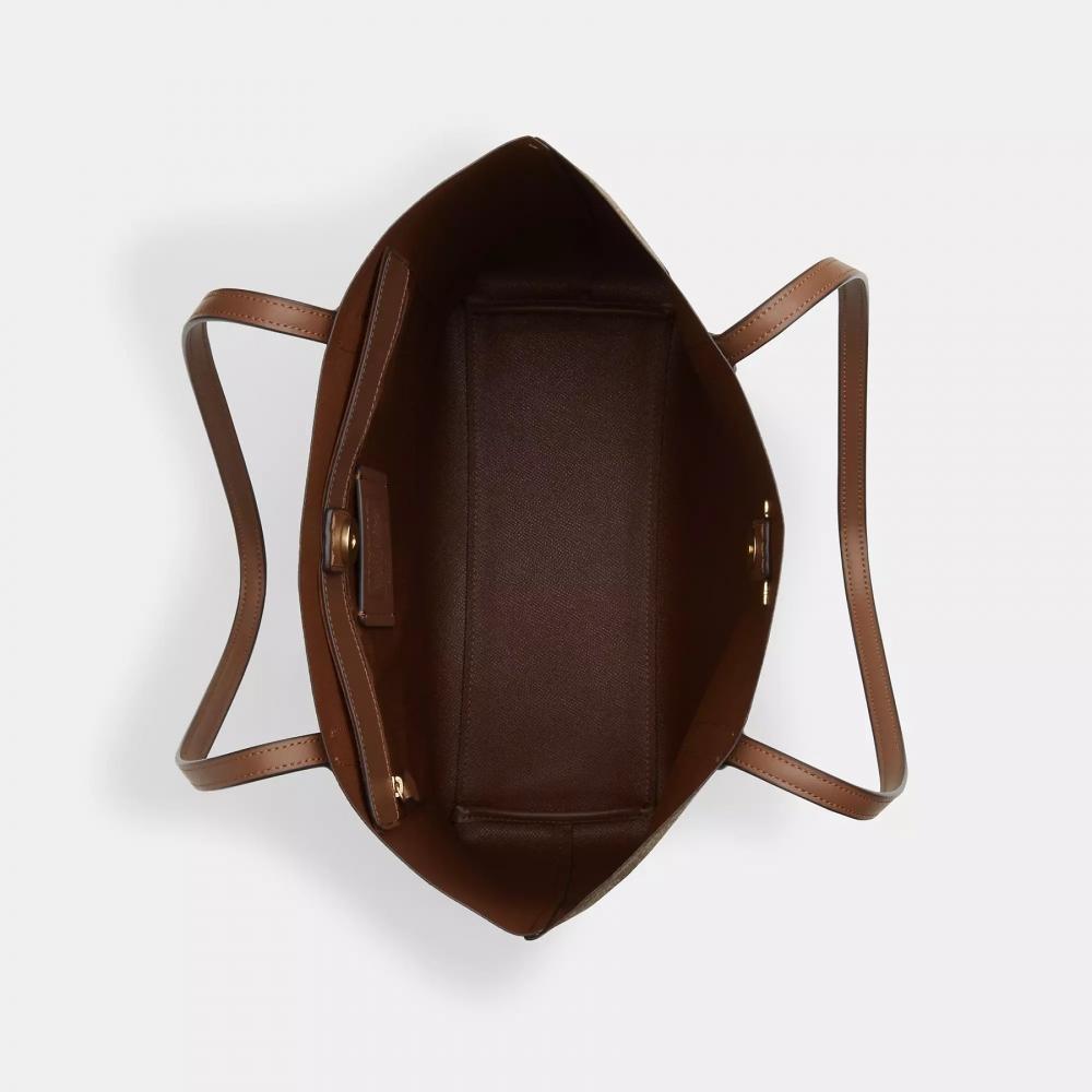 Coach Большая сумка Thea из канвы Signature