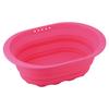 Wahei Freiz Kitchen Plumbing Supplies, Sukitto Silicone Washtub, Oval, Pink, Foldable, SR-4881