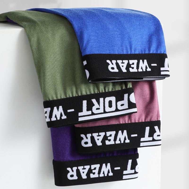 Боксеры с высокой эластичностью и четырьмя углами для мужчин, дышащее модное нижнее белье с плоским углом