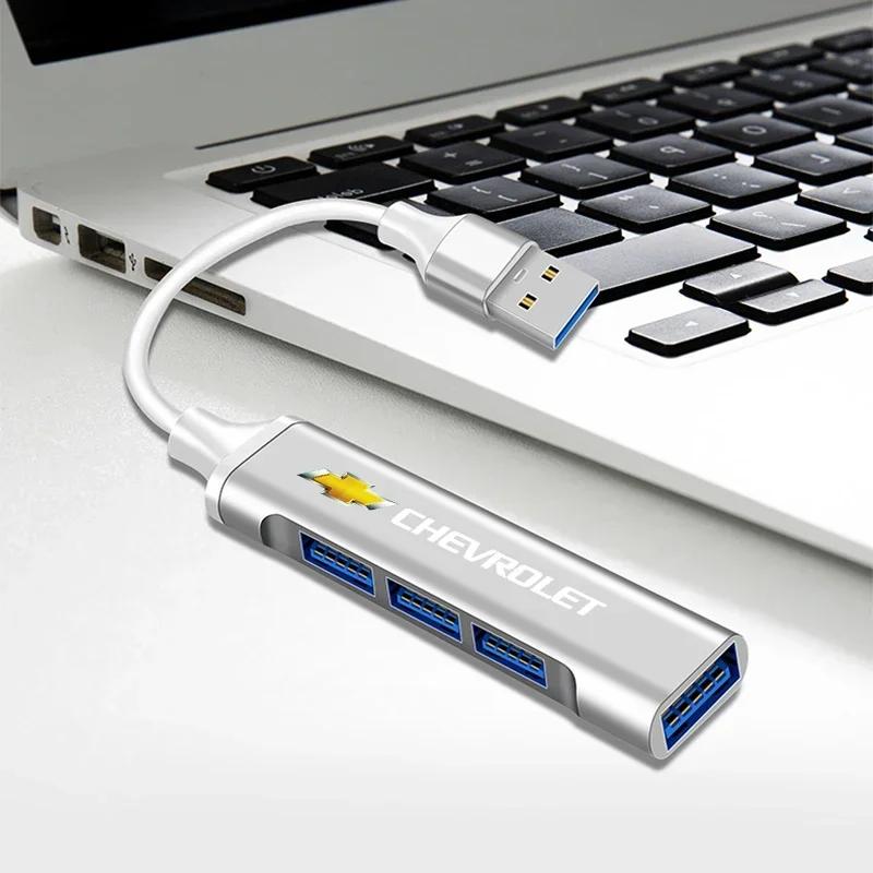 USB 3.0 HUB 4 in 1 Type C Adapter For Chevrolet Spark Captiva Cruze Malibu Equinox Trax Camaro Blazer Traverse Auto Accessories CQ2
