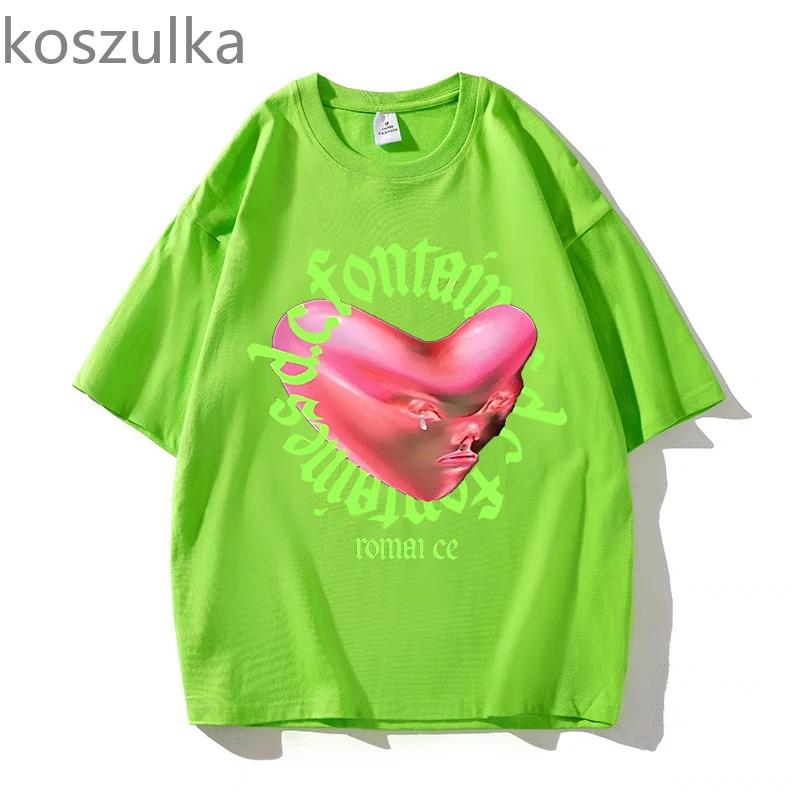 Футболки Fontaines DCRomance Tour Футболки унисекс в стиле хип-хоп большого размера Футболки унисекс из хлопка Унисекс Винтажная уличная одежда Эстетическая одежда