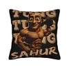Tung Tung Tung Sahur Brainrot Funny Pillow Case  Comfy Pillow Cover Kawaii Pillowcases For Sofa Home Decoration