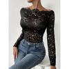 Spring And Autumn New Women'S Versatile Long Sleeve Daily Business Commuter Elegant Comfort Sexy Bottom Shirt Top
