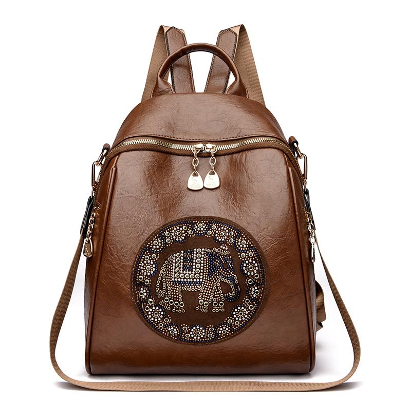 Роскошный брендовый женский рюкзак из высококачественной искусственной кожи в стиле ретро, модные рюкзаки большой вместимости для отдыха и путешествий, рюкзак для девочек