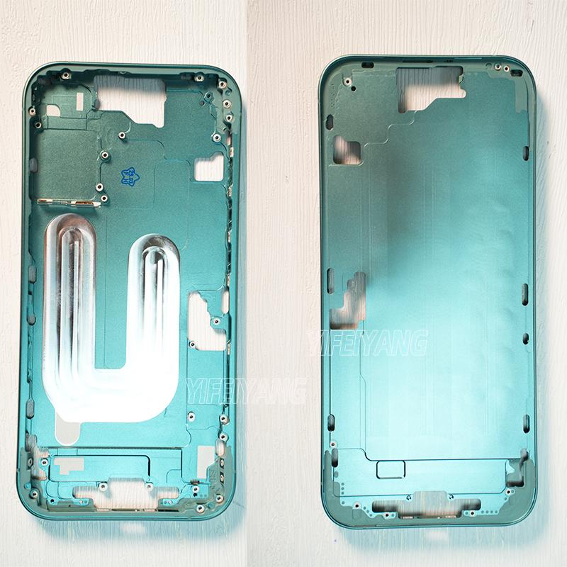 Back housing For iphone 16-16plus-16Pro Max Battery Back Cover Rear Door Middle Chassis Frame + SIM Tray Side Key Parts