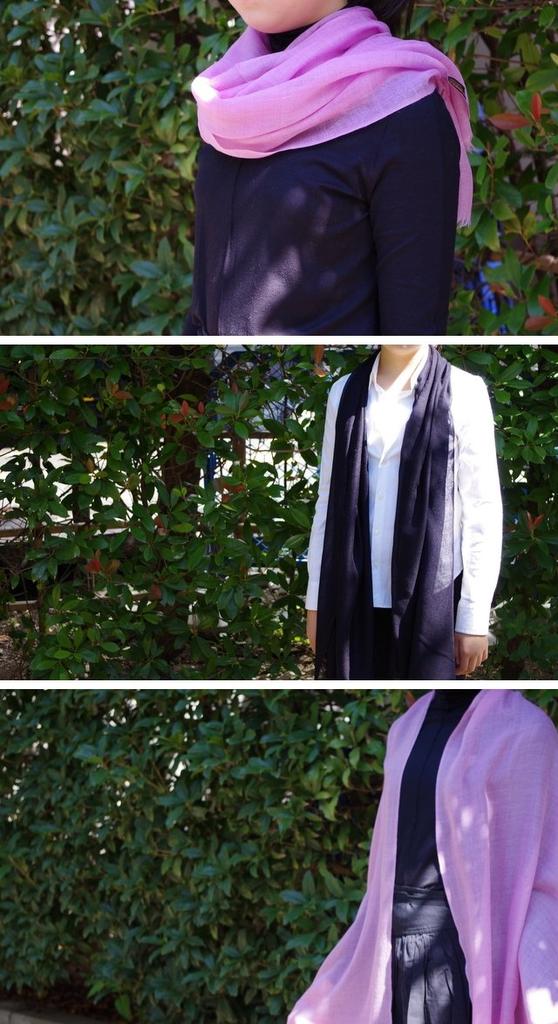 All Over the Cashmere Touch [.a World] Stole, Silk, Wool, Large, Women's, Thin, Black, (Black)