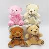 1PCS 10cm Plush Stuffed 4colors The Toys New Lovely Bow Knotted Bear Plush Pendant Stuffed Valentine's Day Gift For Children