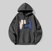 Men and Women for Spring Autumn Fashion Casual Hooded Sweatshirt Fashion Simple Loose Breathable Print Hoodie