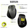 ELECOM Wireless Mouse Large 8 Ultimate Grip Black (Receiver Included), Size, Buttons, Laser, Design, M-XGL20DLBK