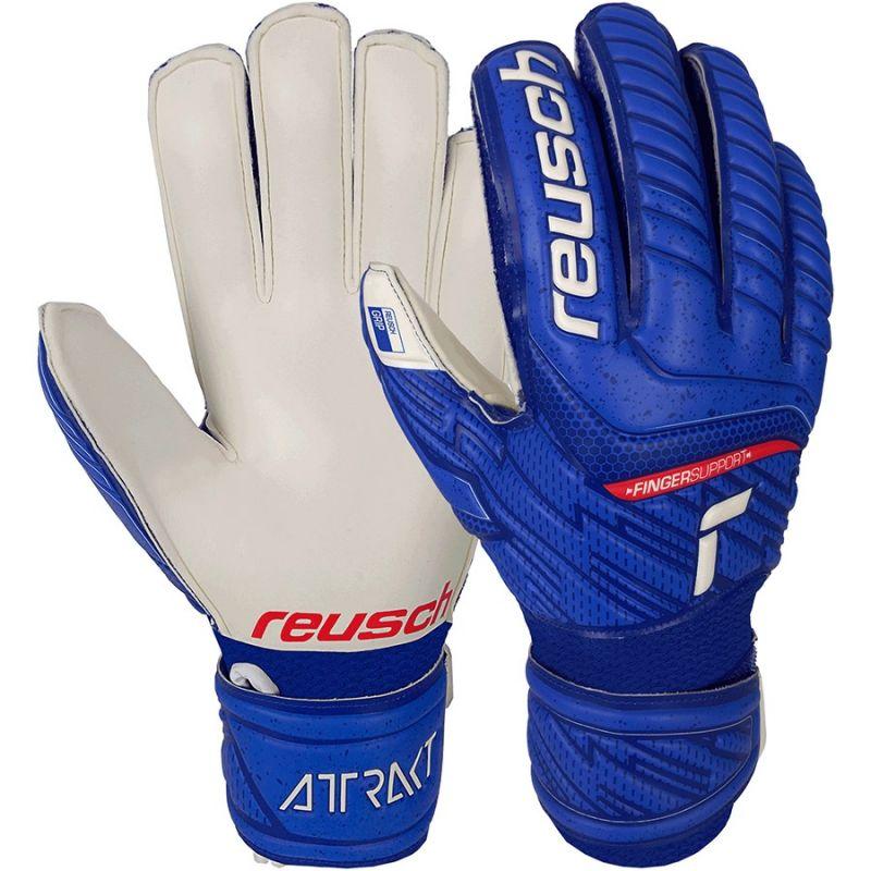 Reusch Attrakt Grip Finger Support goalkeeper gloves Blue