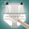 Flarixa High Waist Underwear Women Seamless Panties Breathable Ice Silk Underpants Comfort Ladies Briefs Sexy Mesh Lingerie Thin