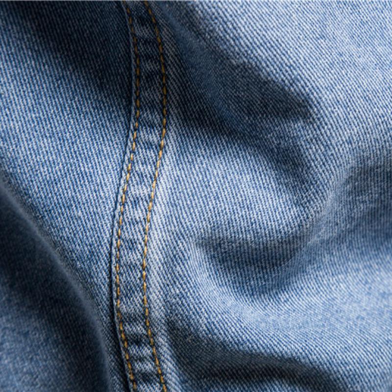 Мужская джинсовая куртка из хлопка, мужская джинсовая куртка, повседневная однотонная однобортная джинсовая куртка с лацканами, осеннее мужское пальто с длинным рукавом