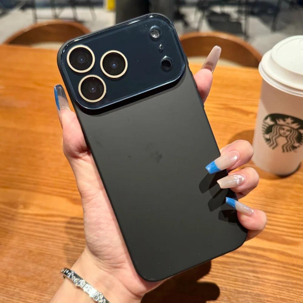 Роскошный противоударный чехол для телефона с матовым покрытием, приятный на ощупь, для iPhone 17 16 15 14 Plus 13 12 Pro Max 17Pro Air, защитная крышка для объектива камеры