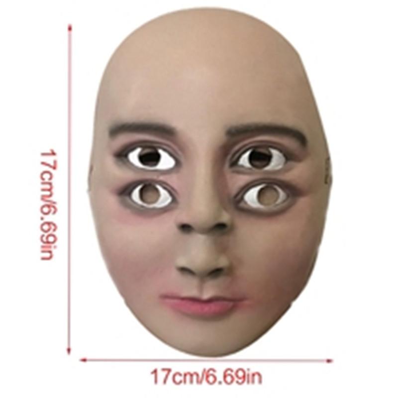 Маска ужасов с четырьмя глазами, латексная маска на все лицо с резинкой, Хэллоуин, Рождество, косплей, реквизит