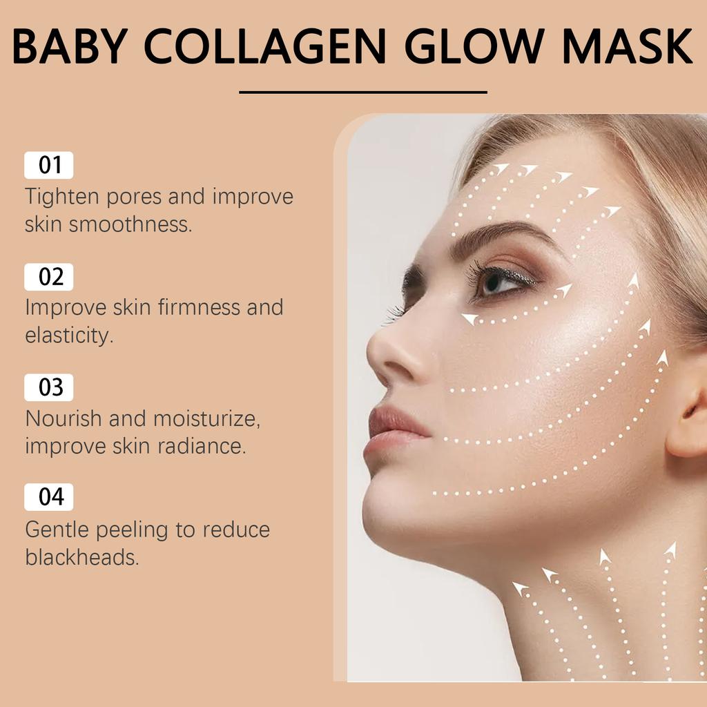 EELHOE Peel Off Overnight Collagen Face Mask Гидролизованная коллагеновая маска для лица для эластичности и увлажнения, подтяжки кожи, уменьшения провисания и морщин