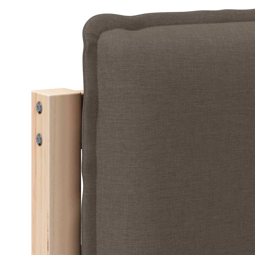 Upholstered Headboard Natural and Light Grey 120 cm