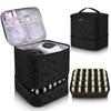 Nail Polish Storage Bag Manicure Portable Double-layer Height Large Capacity Essential Oil Bag Can Hold Stand Lamp 30 Bottles