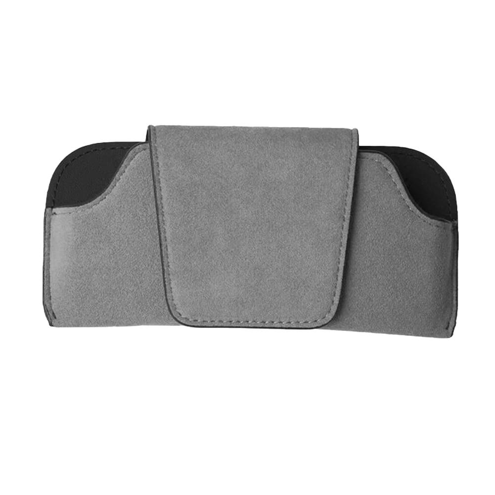 Универсальный автомобильный солнцезащитный козырек Авто замшевый чехол-держатель для очков коробка для хранения солнцезащитных очков держатель для карт аксессуары для очков интерьер