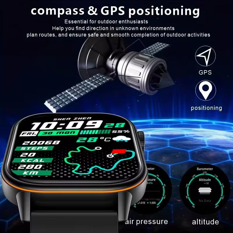 2025 Новые военные двухдиапазонные GNSS GPS Смарт-часы Компас 10 АТМ Водонепроницаемые Звонки по Bluetooth Пульсометр Спортивные Смарт-часы Для Xiaomi