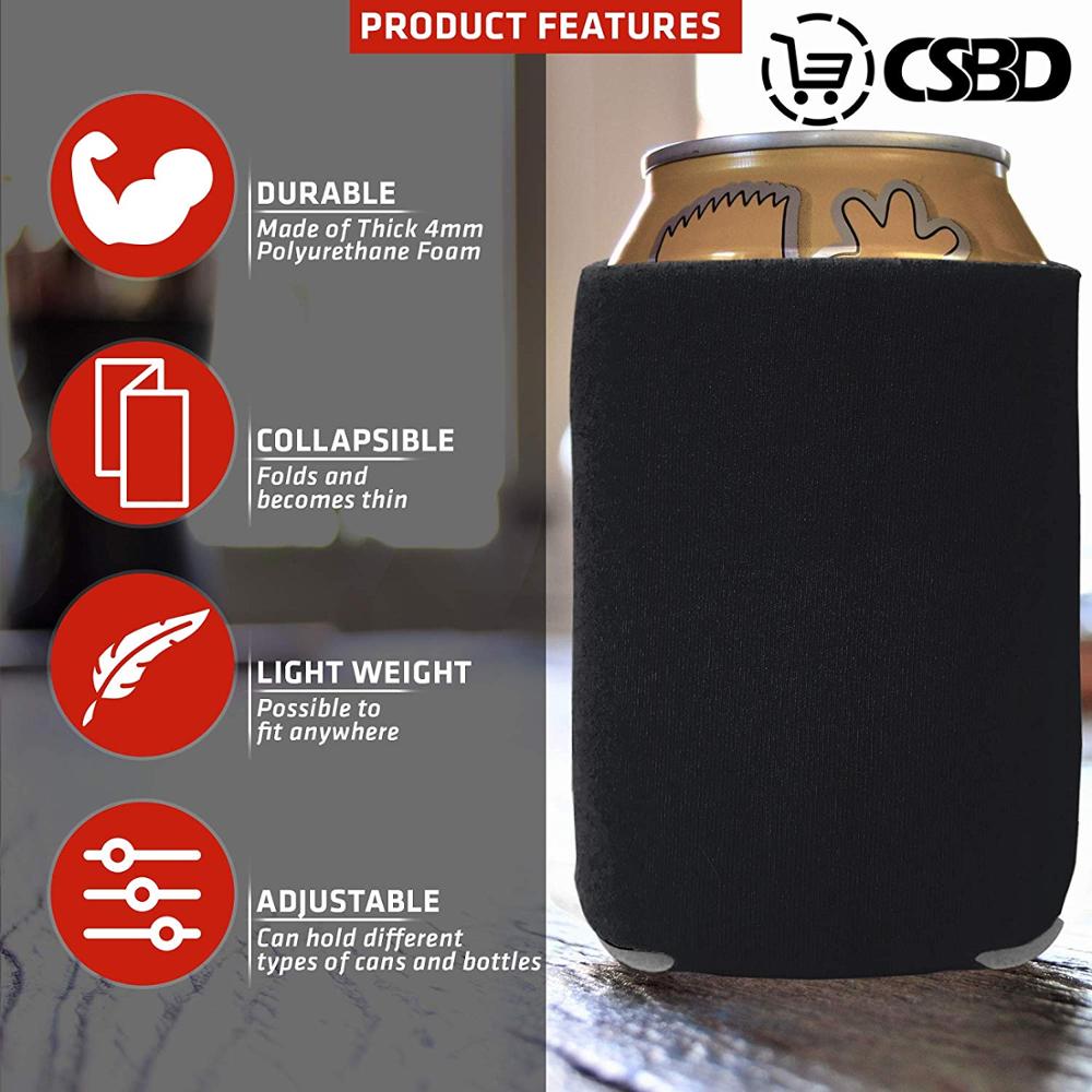 5pcs Beer Sleeves Camping Can Cup Soda Cover Neoprene Drink Cooler Portable Bottle Outdoor Sleeve for Party Wedding Birthday