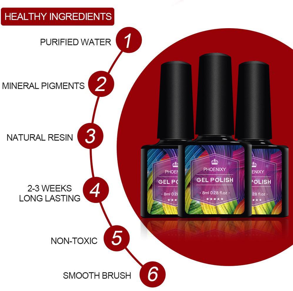 Набор гель-лака для ногтей8 мл 6 цветов