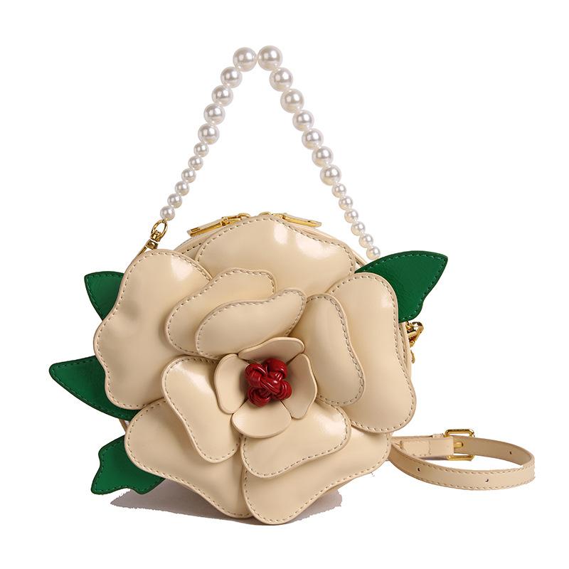 Женская сумка 2025 новая летняя маленькая свежая литературная сумка с цветами, милая и симпатичная сумка кроссбоди, маленькая круглая сумка, тренд