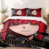 Chainsaw Man Custom Name 3pc Set Perfect for Bedroom Use Comfortable Bedding Set Includes a Duvet Cover and Two Pillowcases Ideal Birthday or Christma