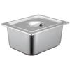 Прямоугольная пищевая емкость из нержавеющей стали с крышкой