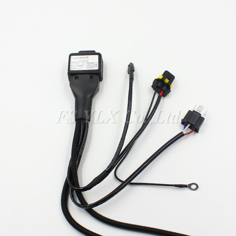 FSYLX 12V 35W 55W 75W HID Bi xenon H4 Wire Harness Controller for Car Headlight Retrofit connect hid bixenon projector lens