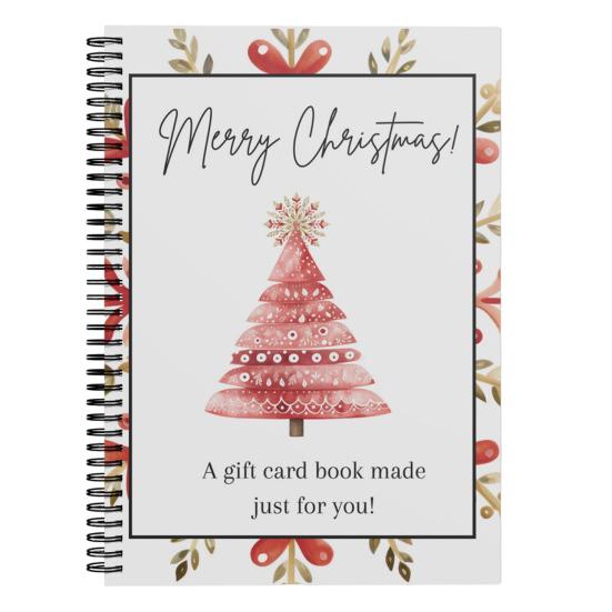 Книга для подарочных карт на Рождество, многоразовый альбом для подарочных карт, держатель для подарочных карт для студента колледжа, на спирали, сделай сам подарок для друзей и семьи