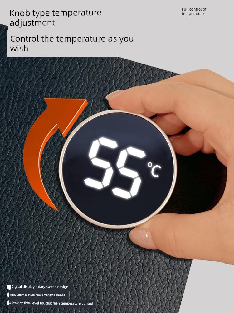 Winter Lambskin Heating Desk Pad, Study Desk Oversized Hand-Warming Mat, Office Desktop Heated Mouse Pad