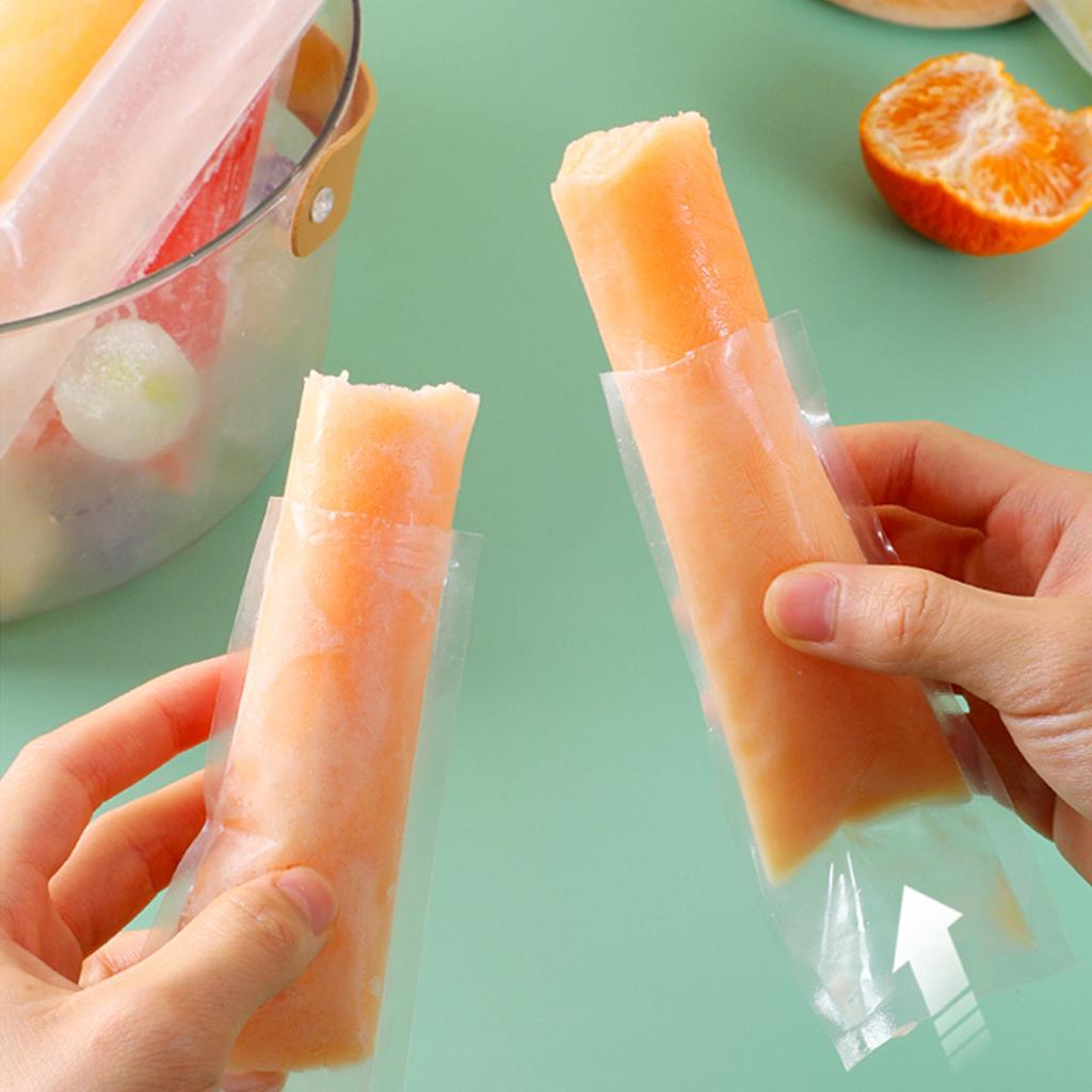 20/50 шт., пакеты для мороженого, одноразовые пищевые пакеты для заморозки жидкостей, сумка для леденцов, сделай сам, чехол для йогурта и мороженого с воронкой