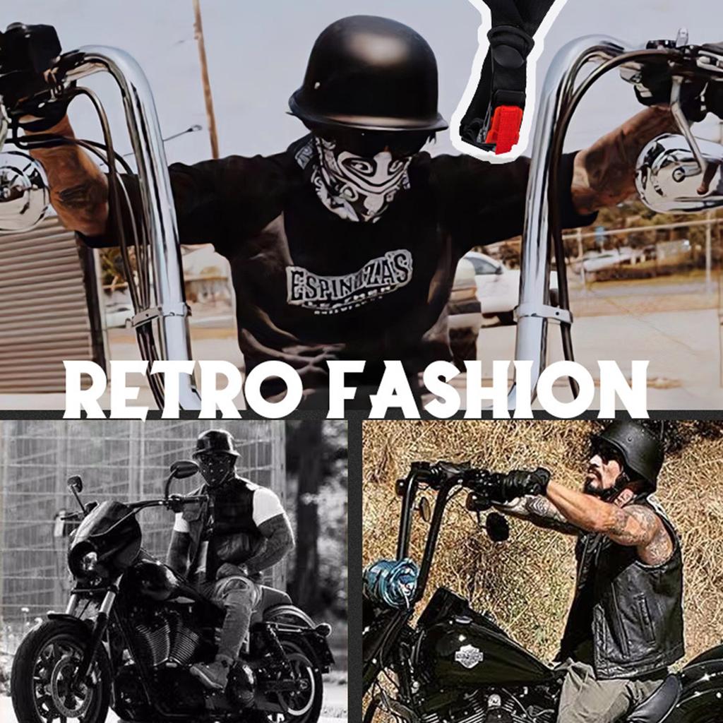 Мотоциклетный полушлем в немецком стиле с открытым лицом Cruiser Chopper Байкерские кепки с черепом Шлем Велосипедные защитные кепки