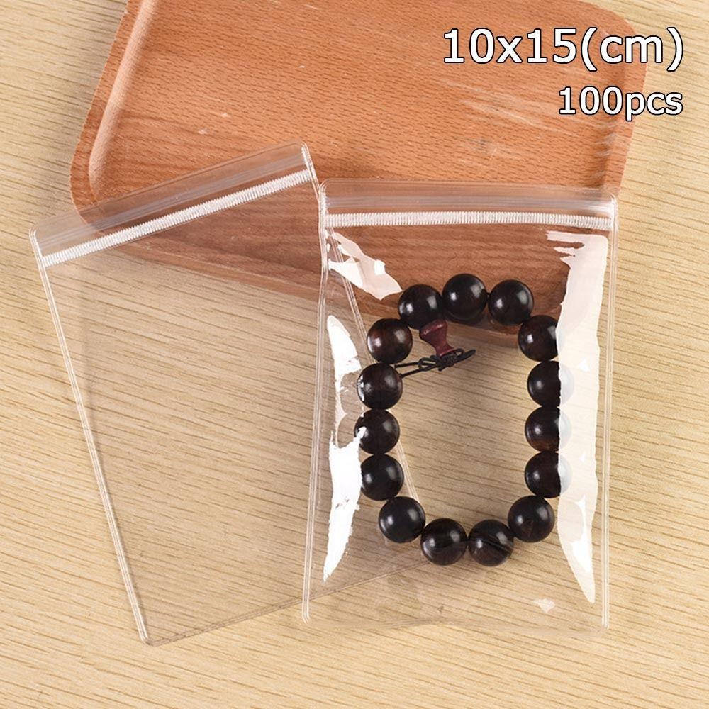 Браслет Кольцо Широкие мешочки для хранения ПВХ Пластиковые самозапечатывающиеся пакеты Zip Lock Сумки для ювелирных изделий