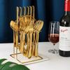 24 подарочных набора ложка и чайная ложка из нержавеющей стали, западная столовая посуда, вилка, простой элегантный 1010, основной обеденный нож, набор столовых приборов для кухни